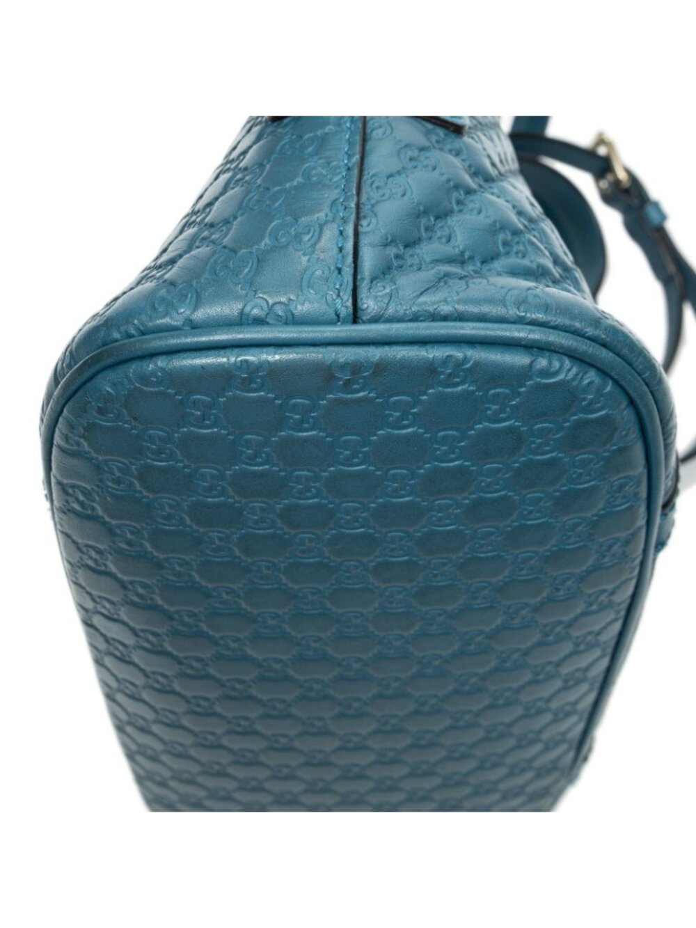 Gucci Mini Dome Tote Teal Micro Guccissima Leather - Picture 7 of 15